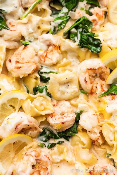 shrimp-tortellini-in-lemon-garlic-cream-sauce-the-endless-meal image