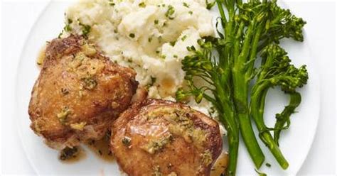lemon-mustard-chicken-with-chive-mashed-potatoes image