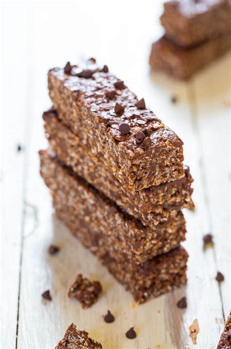 no-bake-double-chocolate-peanut-butter-granola-bars image