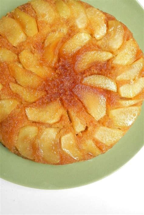 warm-apple-cornmeal-upside-down-cake-savoring image