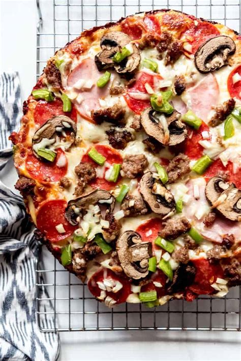 cast-iron-pan-pizza-copycat-pizza-hut-pizza image