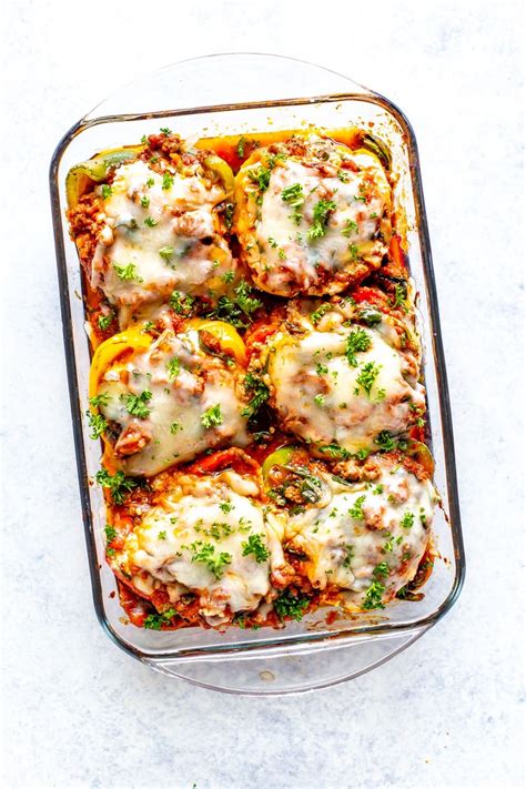 low-carb-lasagna-stuffed-peppers-the-girl image