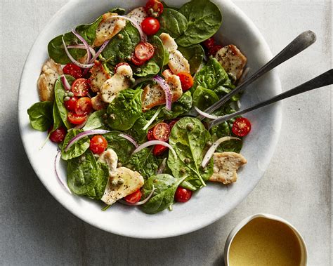 hot-and-cold-chicken-and-spinach-salad-sunset-magazine image
