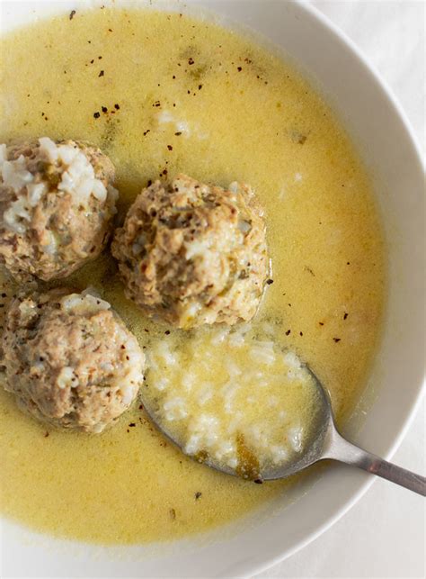 easy-meatball-soup-with-rice-youvarlakia-avgolemono image
