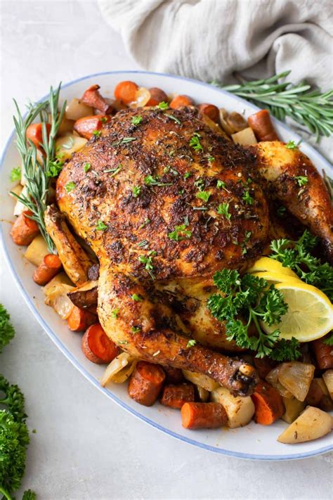 easy-whole-chicken-with-vegetables-and-gravy image