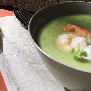 chilled-zucchini-soup-with-lemon-cumin-shrimp-and image