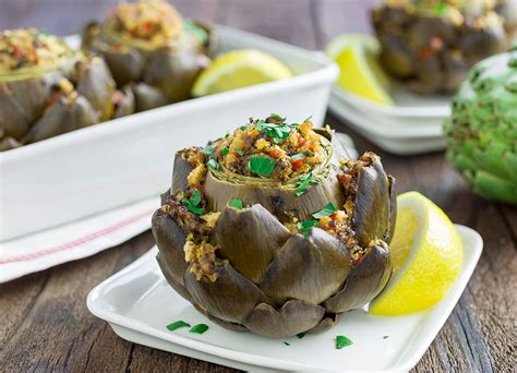 stuffed-artichokes-with-spicy-italian-sausage-sweet image