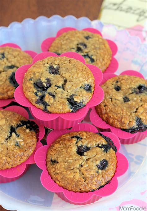 blueberry-banana-oatmeal-muffins-recipe-mom-foodie image