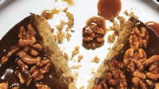 caramel-walnut-upside-down-banana-cake-recipe-bon-apptit image