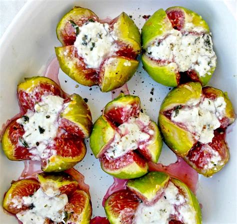 roasted-figs-stuffed-with-feta-cheese-olive-tomato image