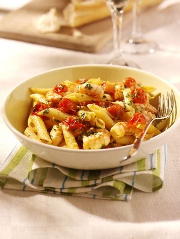 penne-pasta-with-king-prawns-cherry-tomatoes image