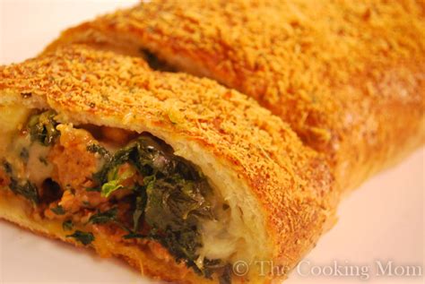 stuffed-bread-with-sausage-and-spinach-the-cooking image