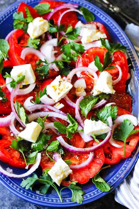 tomato-feta-salad-easy-mediterranean-side-dish image