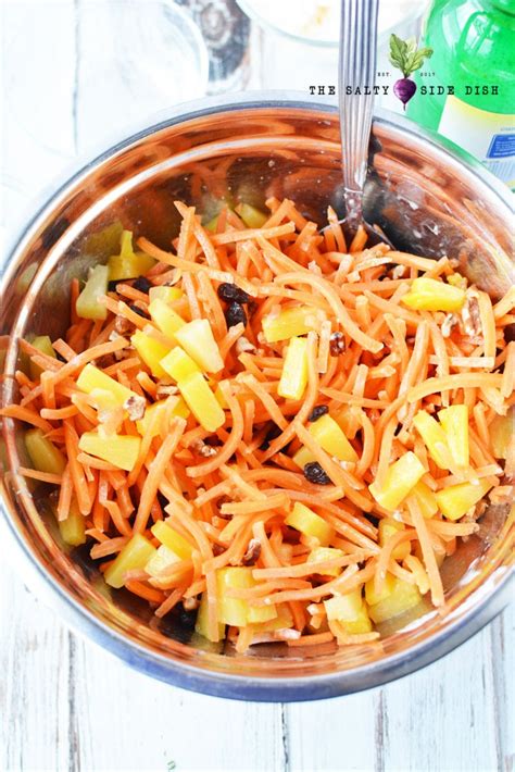 carrot-salad-recipe-with-raisins-and-pecans-salty image