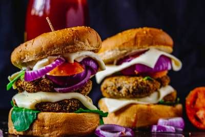 vegan-black-bean-quinoa-burgers-in-air-fryer image