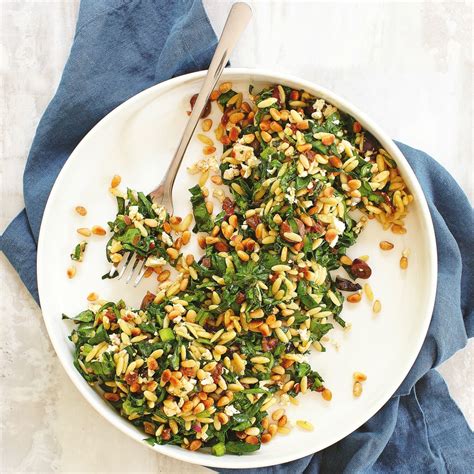 orzo-spinach-feta-and-pine-nuts-shockingly-delicious image