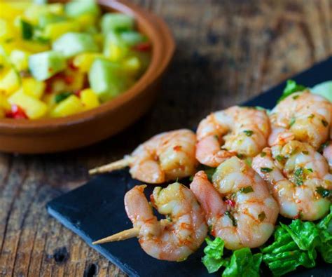 grilled-shrimp-with-mango-and-pineapple-salsa image