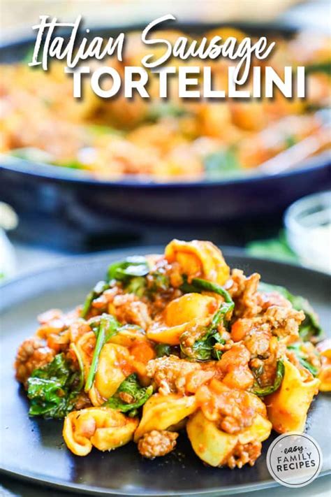 one-skillet-italian-sausage-tortellini-dinner-easy image