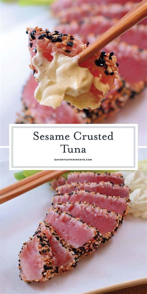sesame-crusted-tuna-with-wasabi-cream-tuna-steak image