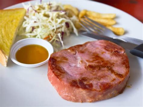 baked-ham-steak-with-brown-sugar-glaze image
