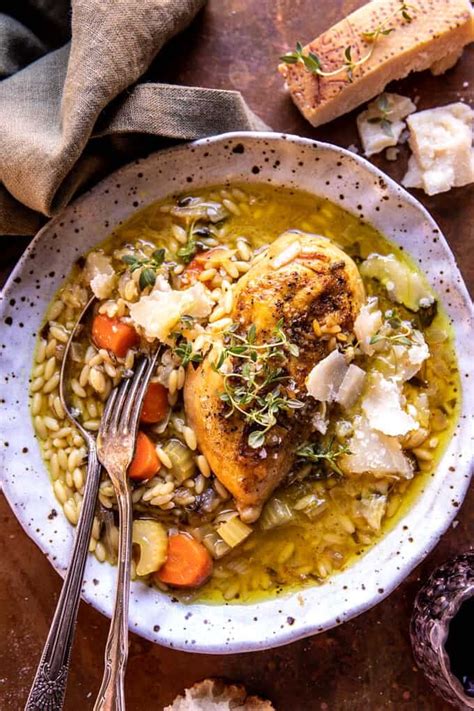 roasted-herb-butter-chicken-and-orzo-half-baked image