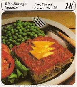 rice-sausage-squares-vintage-recipe-cards image