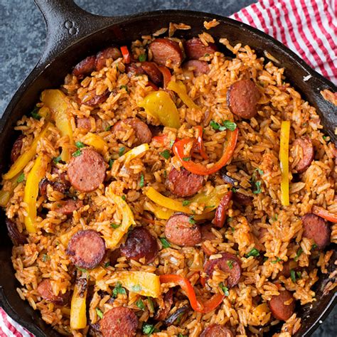 sausage-and-rice-skillet-with-peppers-video-life-made-simple image