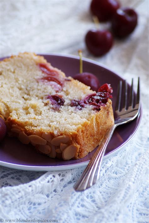 eggless-cherry-almond-cake-recipe-video-blend image