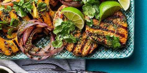 grilled-pork-chops-with-chile-pineapple-eatingwell image