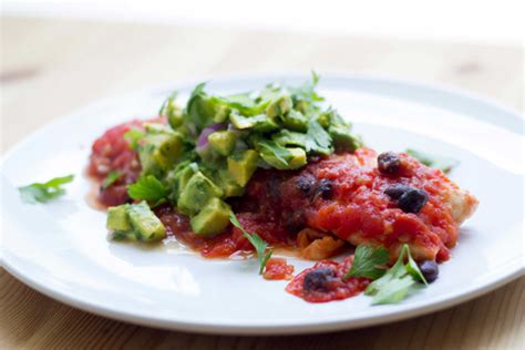 black-bean-enchiladas-with-spicy-roasted-tomato-sauce image