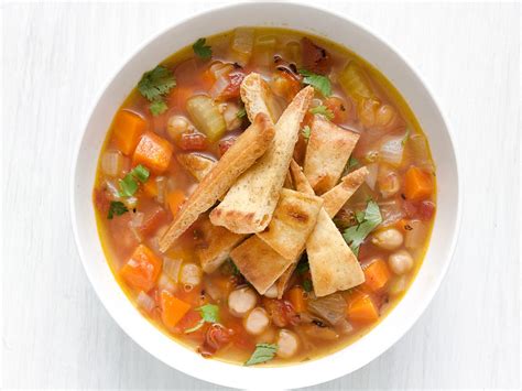 chickpea-soup-with-spiced-pita-chips-meatless-monday image