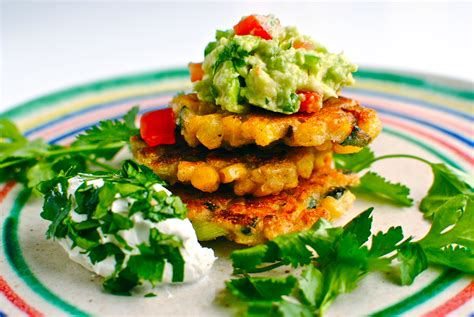 smoky-double-corn-fritters-with-guacamole-food-to image