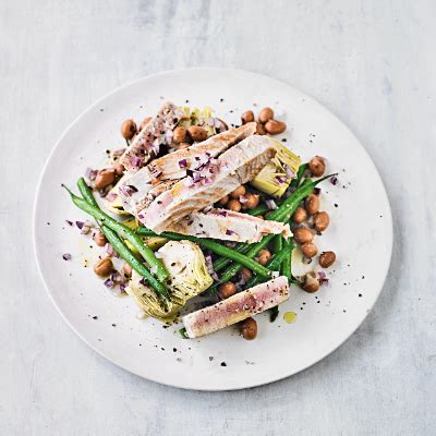 two-bean-artichoke-tuna-salad-food-drink image