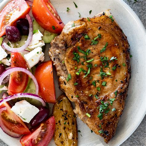 easy-greek-pork-chops-simply-delicious image