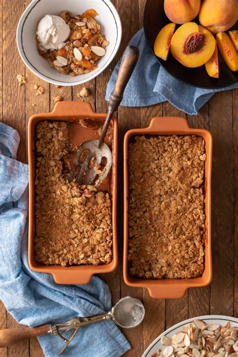 ginger-peach-crumble-recipe-planted-and-picked image