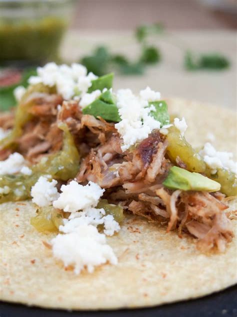 pork-carnitas-tacos-with-tomatillo-salsa-verde-carolines-cooking image