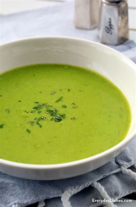 healthy-sweet-pea-soup-recipe-everyday-dishes image