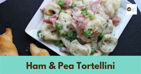 one-pot-creamy-tortellini-recipe-with-ham-peas image