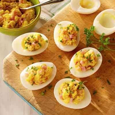 deviled-eggs-with-ham-recipe-land-olakes image