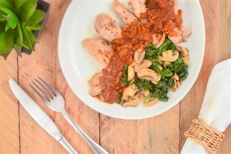 balsamic-chicken-thighs-with-spinach-and-mushrooms image
