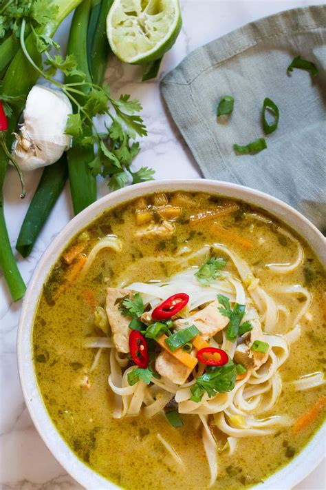 skinny-thai-chicken-noodle-soup-to-revitalize-ginger image