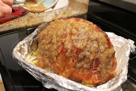 easy-oven-baked-ham-recipe-with-apple-and-brown image