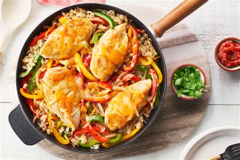 one-pan-fajita-chicken-and-rice-skillet-recipe-cook image