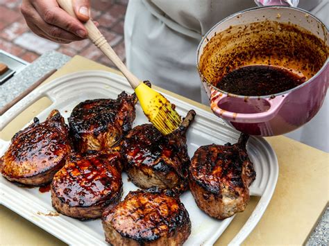 grilled-pork-chops-with-honey-garlic-glaze-food image