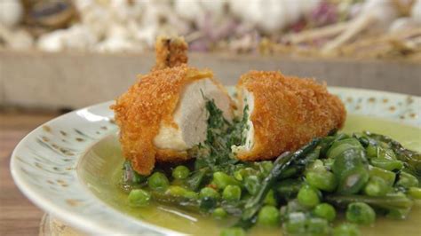 classic-chicken-kiev-with-spring-vegetables image