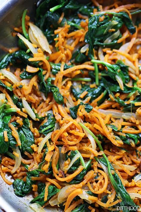 sweet-potato-noodles-with-spinach-recipe-diethood image