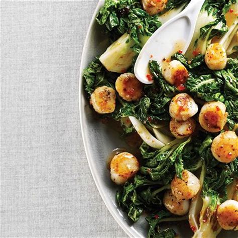 sweet-and-spicy-scallops-with-bok-choy image