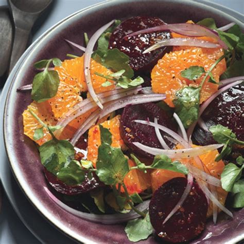 beet-and-tangerine-salad-with-cranberry-dressing image