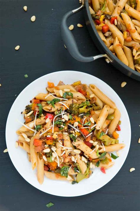 easy-pasta-primavera-with-sauteed-vegetables image