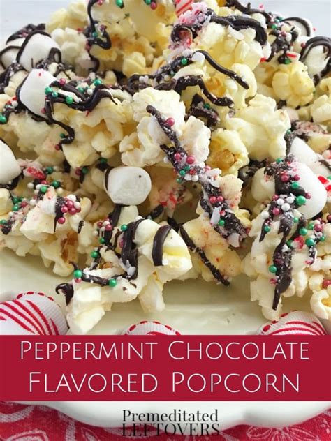 easy-peppermint-chocolate-drizzled-popcorn image